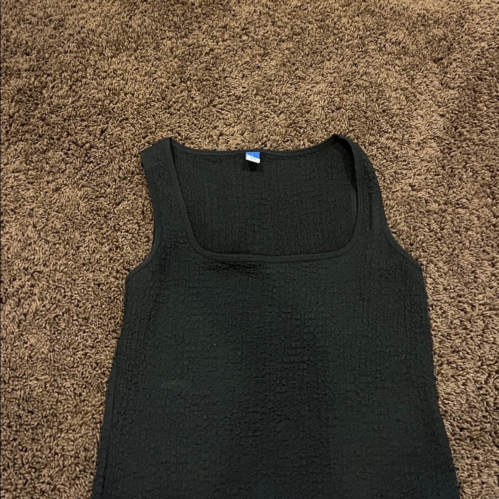 Old Navy Black Textured Tank Top